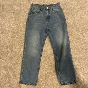 Girls high rose slouchy straight leg denim pants